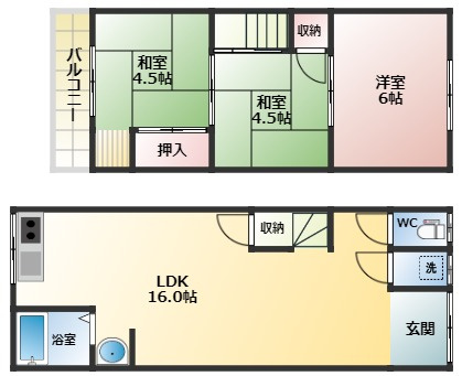 【間取り】 | 三宅中3丁目戸建
