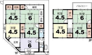  | 浄土寺下南田町　建築条件無土地【角地★鹿ケ谷通り面す】 | 建物①　現状間取り
