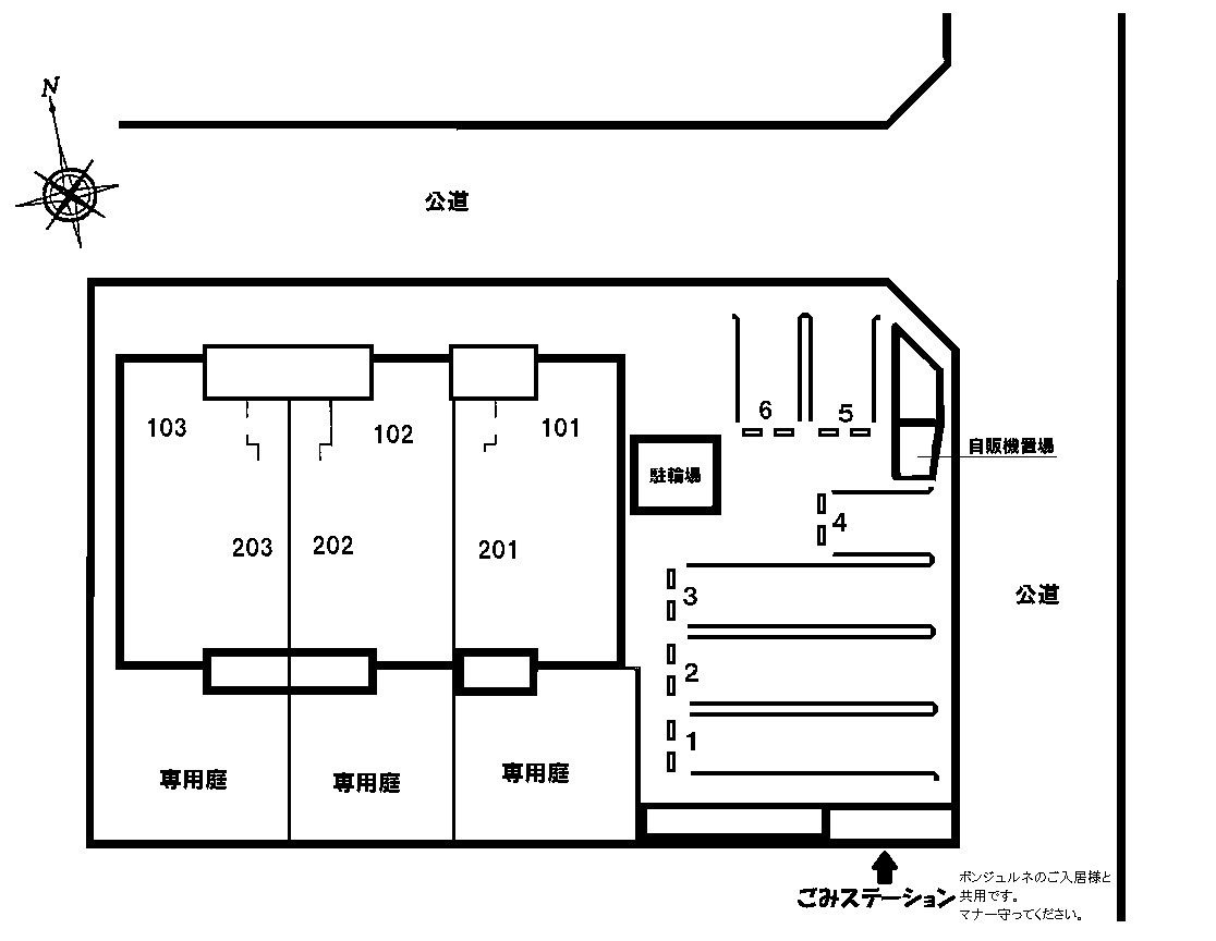 ボンジュルネⅠ　　刈谷市の賃貸ならクラスホーム刈谷店の駐車場