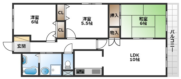 【間取り】 | パレス豊中宮山町
