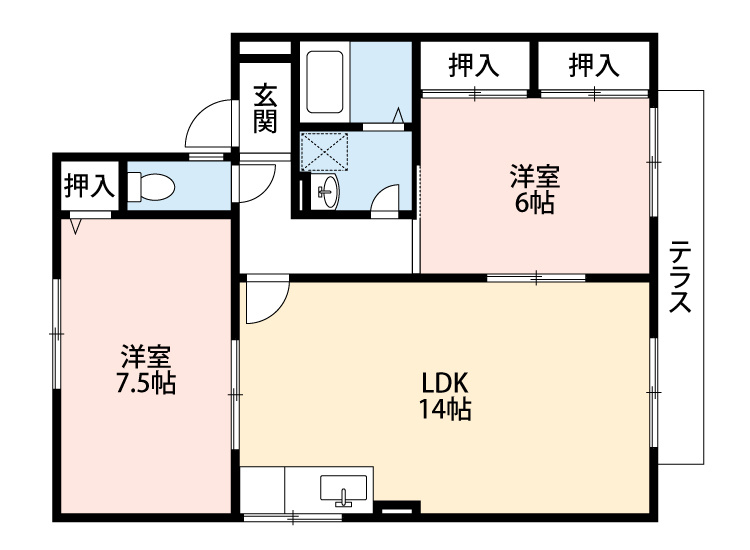 チッチとポッポB　　刈谷市近郊の賃貸はクラスホーム刈谷店の間取り