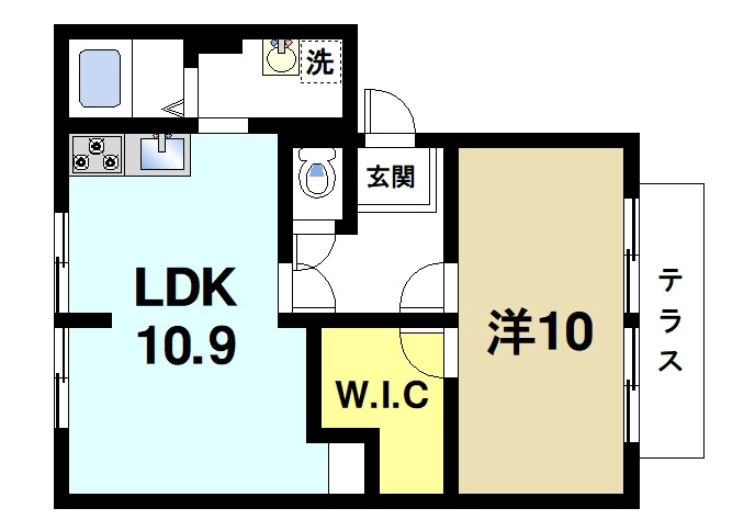 サンハイム　Ａ・Ｂ・Ｃの間取り|1LDKへリノベーション