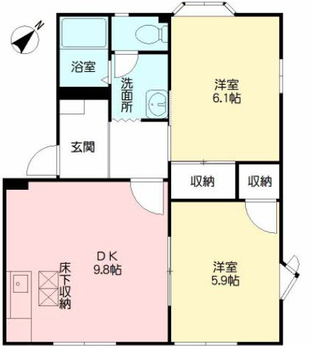 マルセイユ西町【キャッシュバック対象物件】の間取り