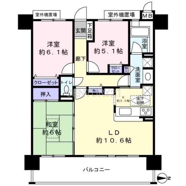 フォルテコート伊勢崎の間取り