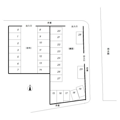 【区画図】 | 小川大谷田5-17 駐車場