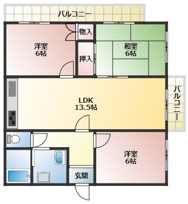 【間取り】 | スカイハイツ玉手