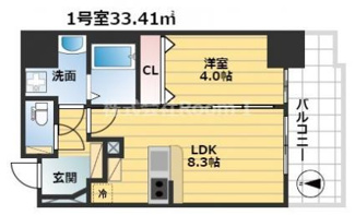 【間取り】 | La Douceur谷町旧ミラージュパレス谷町ブライト