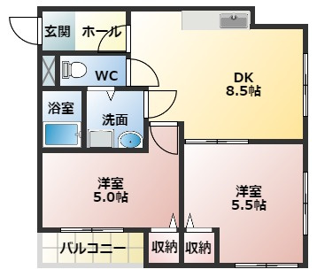 【間取り】 | メビウス道明寺レジデンス東館