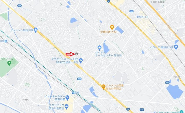 加古川市平岡町一色西（全2）土地A1-2の地図|平岡南小学校、平岡南中学校のエリアです。
