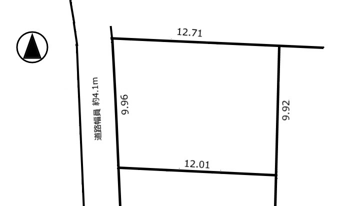 土地　足近町直道の土地図