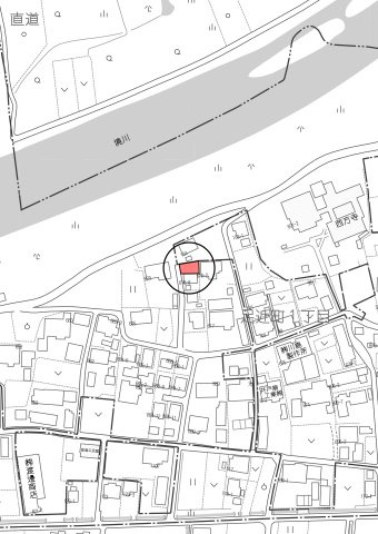 土地　足近町直道の地図