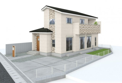 【外観パース】 | ブルーミングガーデン　甲斐市島上条 | 外観パースです