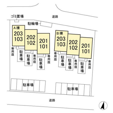 エミネンス Bの区画図