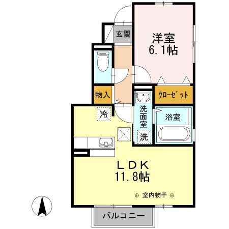 セジュール 桜つつみⅡの間取り