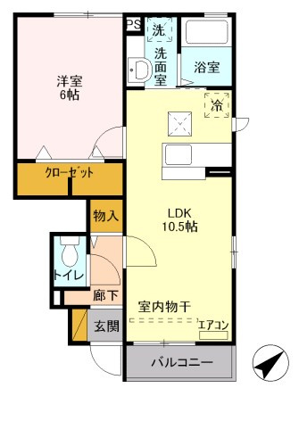 【間取り】 | リヴェール(D-ROOM)