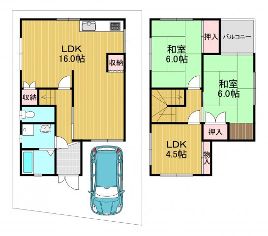 青葉丘貸家の間取り