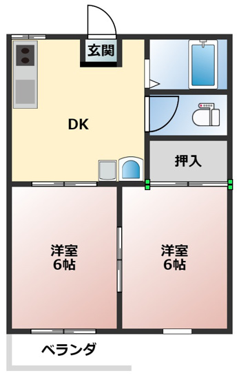 【間取り】 | 高木ハイツ