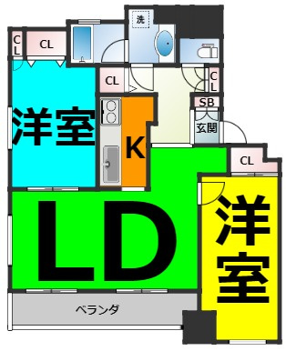 仲介手数料0円！！パシフィックコンフィート丸の内の間取り