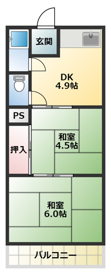【間取り】 | ソレイユハイツ