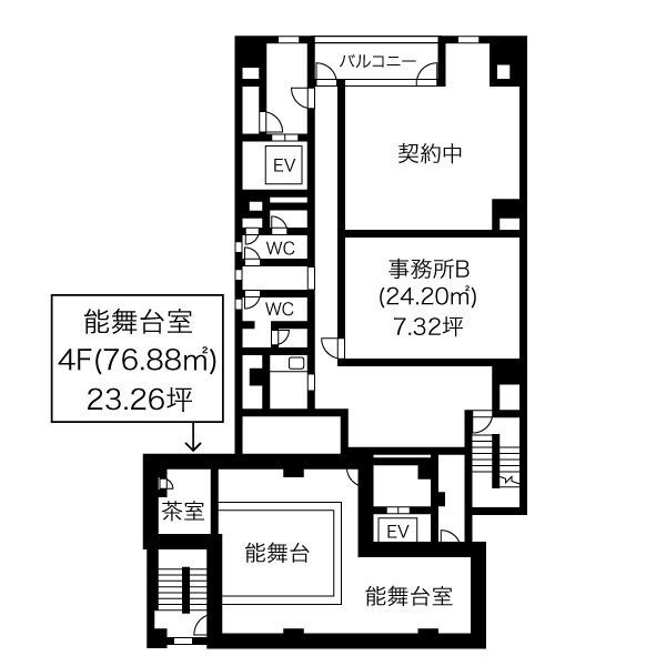 居東屋伏見中駒ビル【　名古屋の貸事務所・貸オフィス　】の間取り