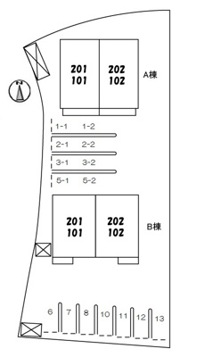 【区画図】 | シャーメゾンかすみ Ａ棟 | シャーメゾンかすみ　配置図
