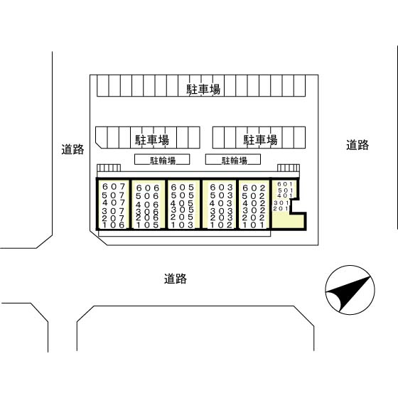 ハーヴェスト本郷の区画図