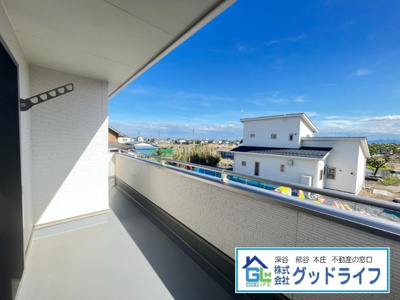 【展望】 | 深谷市中瀬　新築分譲住宅　 | インナーバルコニー♪急な雨の日も安心です♪
