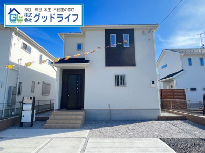 【外観】 | 深谷市中瀬　新築分譲住宅　 | モダンで重厚感のある落ち着いた雰囲気の外観です。