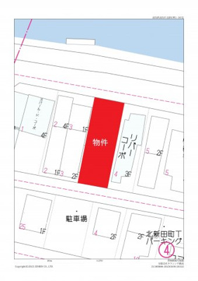 【地図】 | 売地　高知市北新田町　＠24.73
