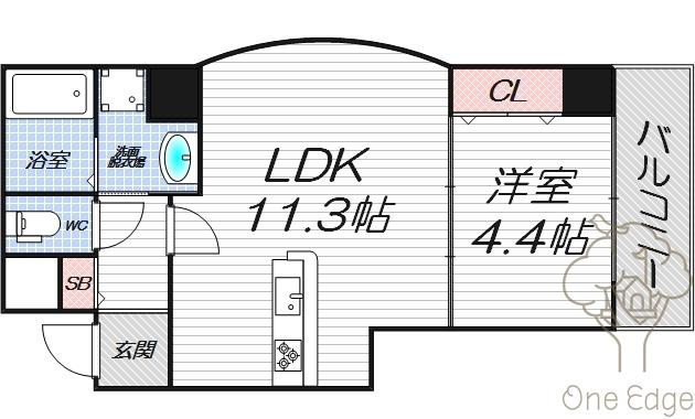 エクセレント南森町の間取り