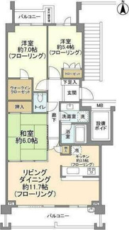 【間取り】 | イディオスあざみ野Ｌ棟 | 間取り