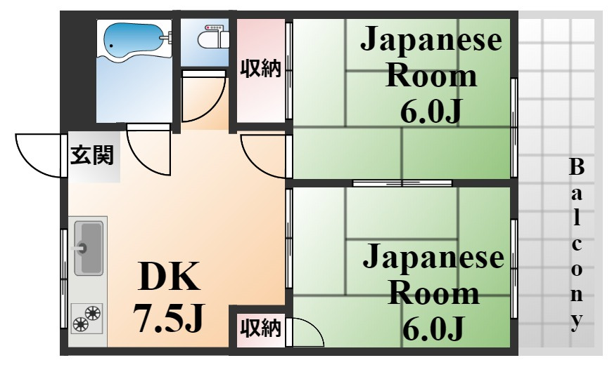 森南コーポの間取り