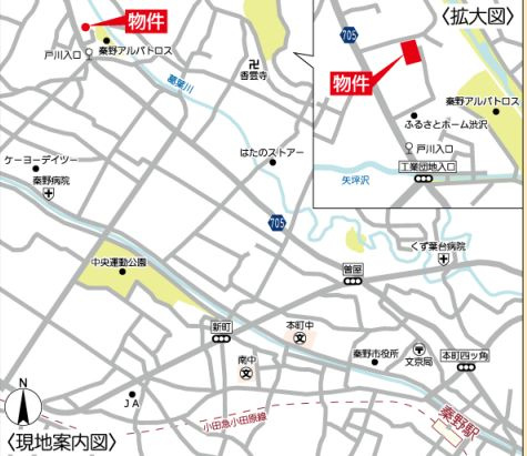 秦野市菩提売地　区画1の地図