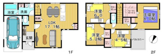 【間取り】 | 高槻市川西町2丁目　新築戸建て