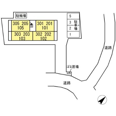 千葉市花見川区検見川町３丁目のアパートの区画図