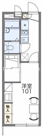 レオパレス天神の間取り|代表的な間取のため実際の間取とは異なる場合があります