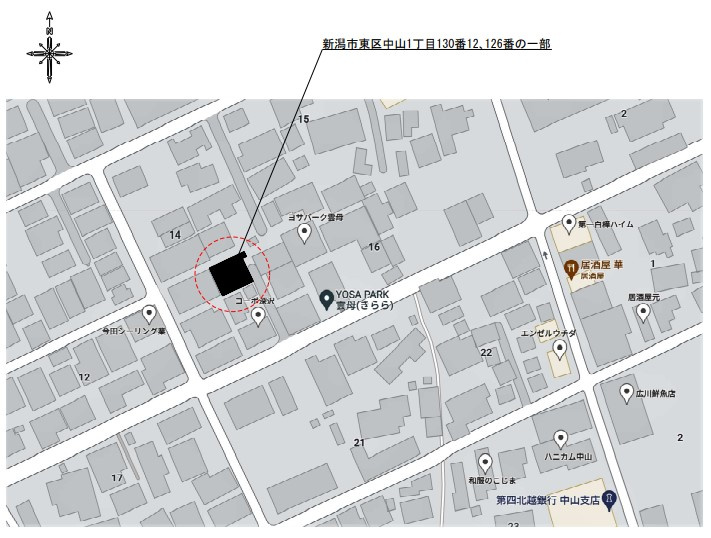 東区中山1丁目　新築戸建の地図