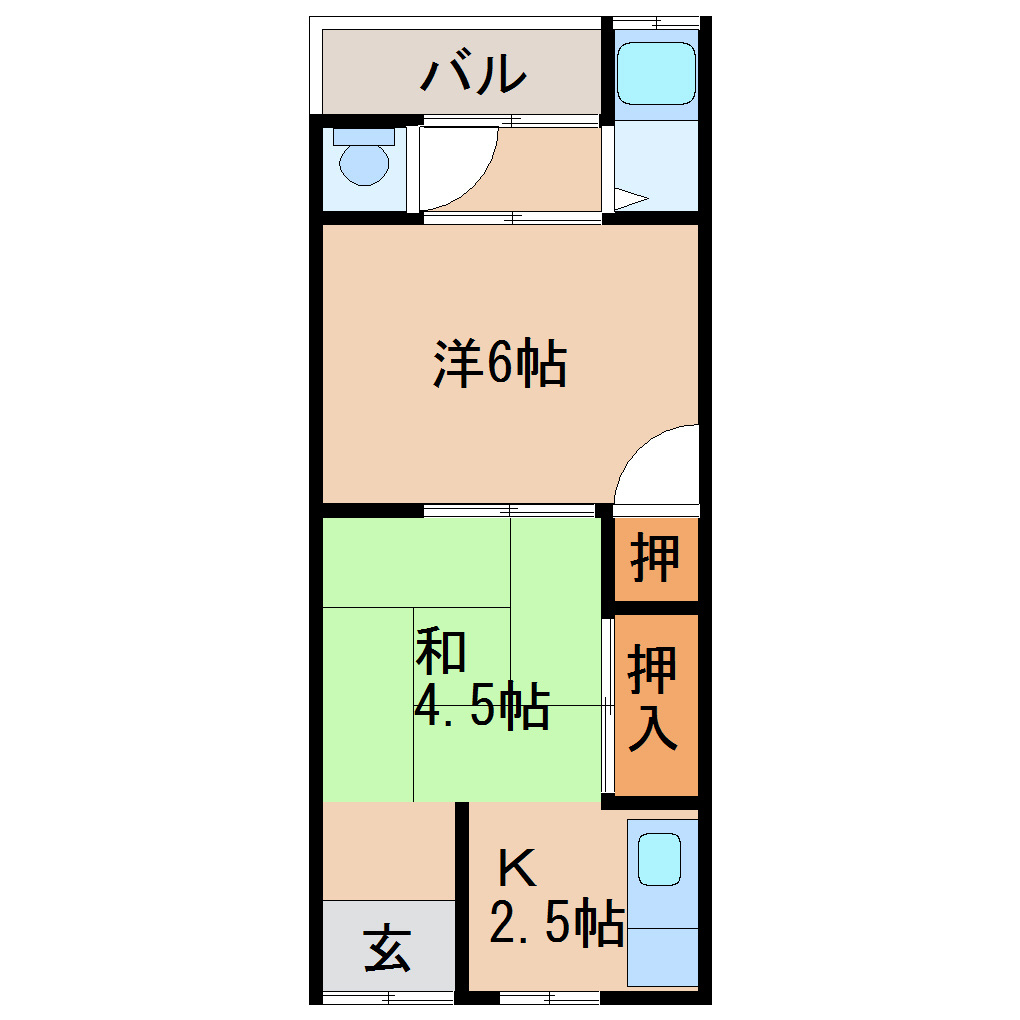中屋住宅の間取り