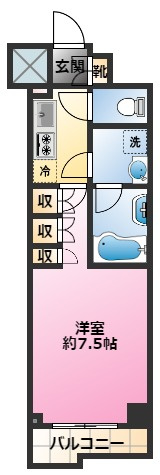 ルーブル武蔵小杉伍番館の間取り|ＴＶモニターフォン付きオートロック♪