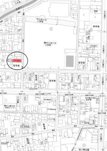 倉庫　西旭ケ丘の地図