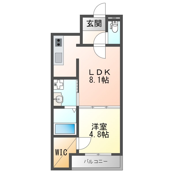 フジパレス塚本Ⅴの間取り