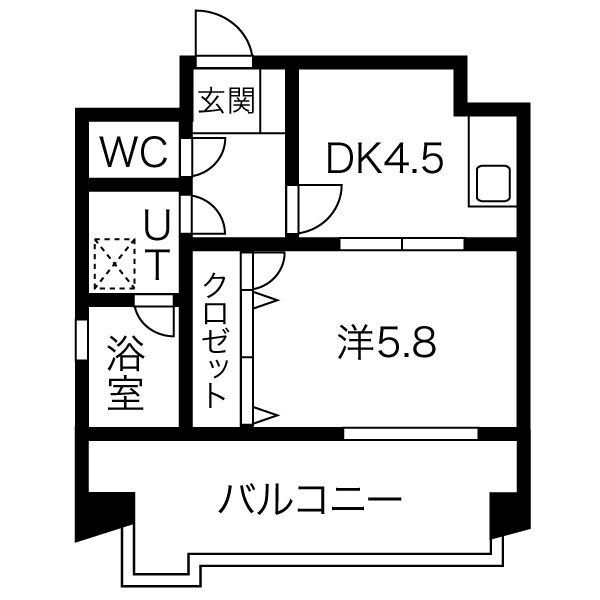 ロマネスク東町の間取り|反転タイプ