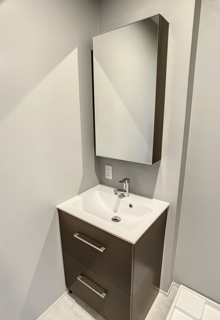 直方市大字感田のアパートの洗面所