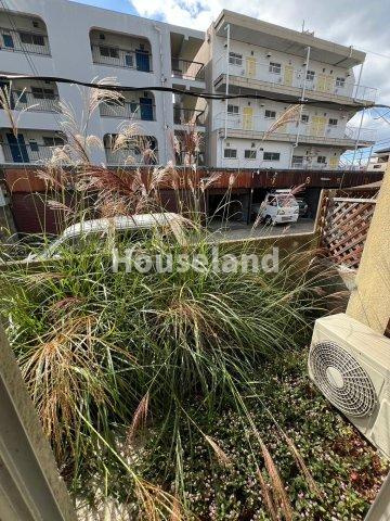 六十谷マンションの庭