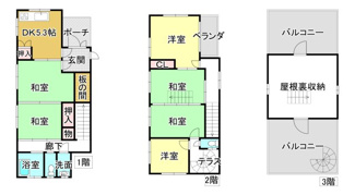 【間取り】 | 大津市穴太1丁目13-8　中古戸建