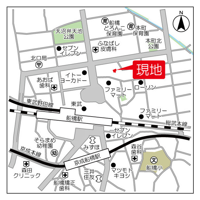 ＢＰＲレジデンス船橋本町の地図