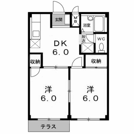 【間取り】 | パークサイドＰ１