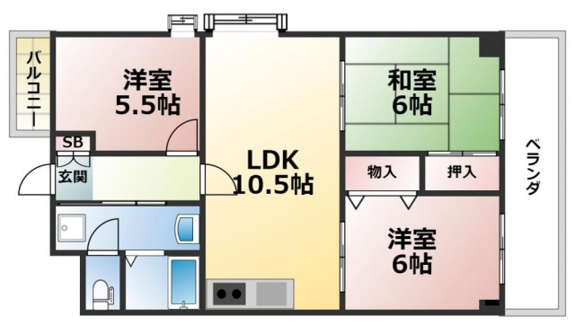 エレガントライフ新光の間取り