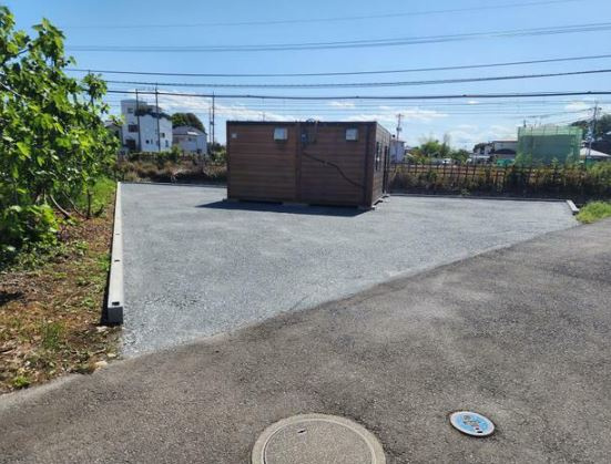 【土地】鶴ヶ島市上広谷建築条件無し売地の外観|陽当り良好な52坪の広々した敷地です！
※コンテナ撤去済み