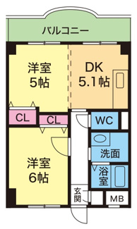 【間取り】 | YKハイツ西明石北